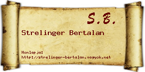 Strelinger Bertalan névjegykártya